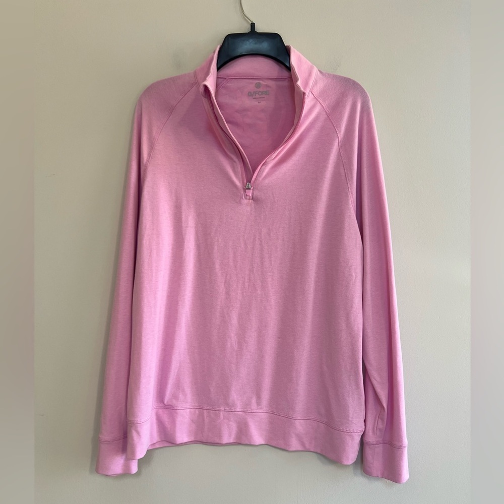 G/FORE 1/4 Zip Luxe Staple Midlayer Golf Pullover in Lilac Light Purple Pink, M